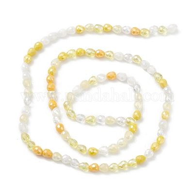 Градиент цвета гальваника стеклянные бусины нити X-GLAA-E042-04D-1