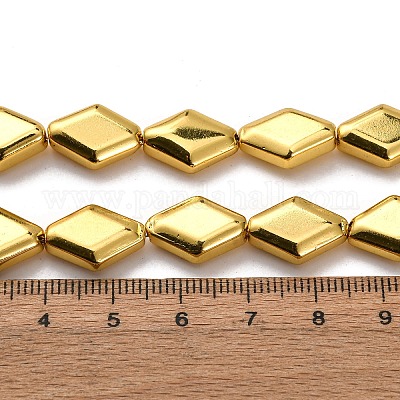 Стеклянные бусины с гальваническим покрытием  EGLA-H109-11-1