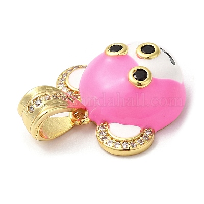 Подвески из латуни с покрытием из прозрачного кубического циркония KK-Q771-07G-1