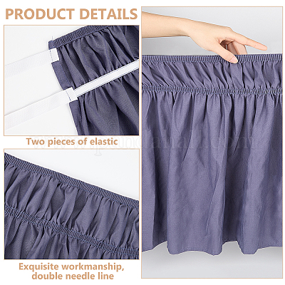 Регулируемые полиэстеровые юбки вокруг кровати AJEW-WH20022-10B-02-1