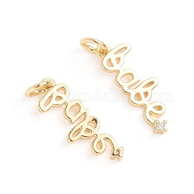 Латунные микро проложить кубического циркония подвески ZIRC-E164-28G-1