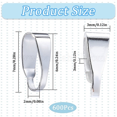 600 шт. латунные защелки на дужках KK-SP0002-21-1