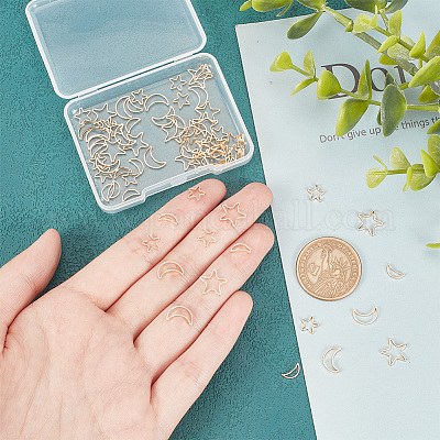 80шт 4 стильных латунных соединительных кольца KK-PH0010-30-1