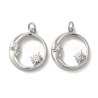 Покрытие стойки латунь микропаве прозрачные кубические циркониевые подвески KK-F863-15P-1