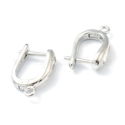 U-образные латунные серьги-кольца с застежкой сзади KK-J278-39P-1