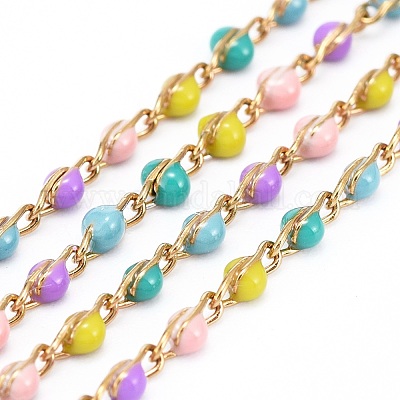 3.28 фут 304 нержавеющая сталь эмалированная витая цепь X-STAS-R100-40A-1