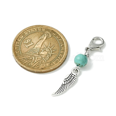 Подвесные украшения из сплава крыла HJEW-JM01379-03-1