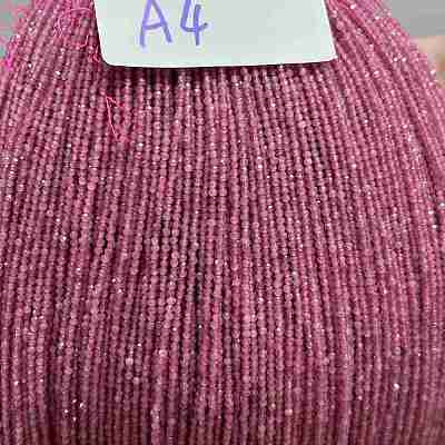 Натуральный розовый турмалин бисер нитей G-RM250101-A4-1