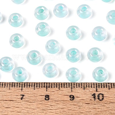 Внутри цветные прозрачные стеклянные бусины&nbsp;SEED-T009-01C-1