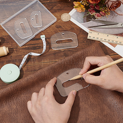 Шаблоны для стежки акриловых канавочных поясов DIY-BC0013-99-1