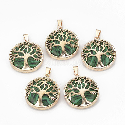 Синтетического малахита подвески G-S292-10A-G-1