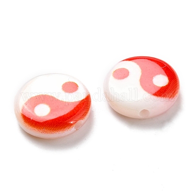 Набивные бусины из натуральных пресноводных раковин SHEL-R129-07A-02-1