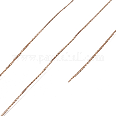 ラウンドワックスポリエステル糸ストリング  マイクロマクラメコード  ツイストコード  革縫い用  サドルブラウン  0.3~0.4mm  約174.98ヤード（160m）/ロール&nbsp;YC-D004-02A-019-1