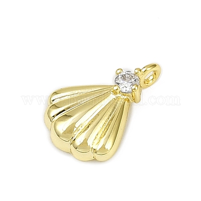 Подвески из латуни с прозрачным фианитом KK-L238-31G-1