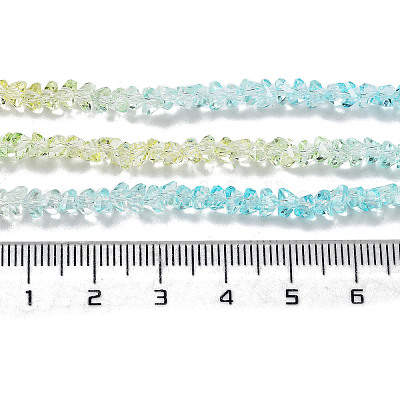 Прозрачные стеклянные бусины X-GLAA-H023-03A-1