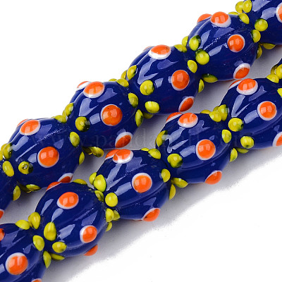 Бусы лэмпворк ручной работы LAMP-N021-007A-1