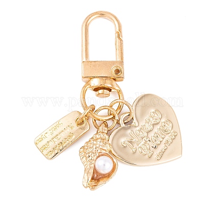 Милый кулон из АБС-пластика с имитацией жемчуга HJEW-L028-02G-02-1