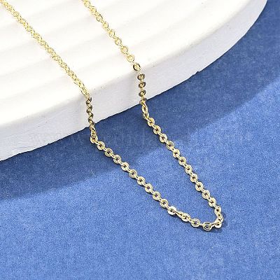 Латунные кабельные цепи ожерелья NJEW-E151-03G-1