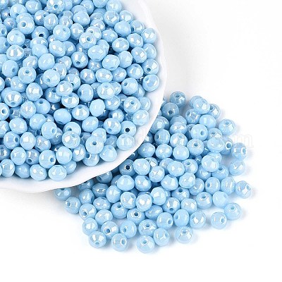 Непрозрачные цветные стеклянные бусины SEED-N007-34G-1