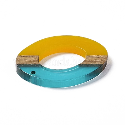 Подвески из прозрачной смолы и ореха RESI-M027-01I-1