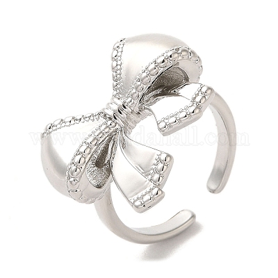 Латунные открытые кольца RJEW-R141-03-P-1