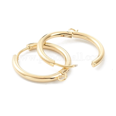 201 фурнитура для сережек-колец Huggie Hoop из нержавеющей стали STAS-P283-01I-G-1