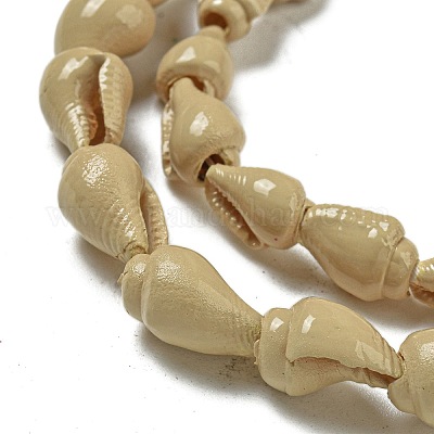 Нити натуральных спиральных бусин из ракушек BSHE-G039-08D-1