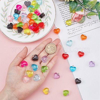 Прозрачные смоляные подвески RESI-SC0001-36-1