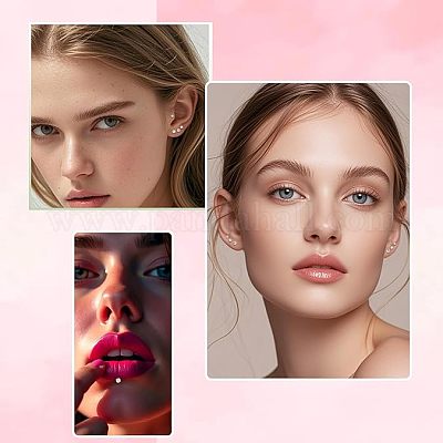 Лабрет-стержень из титанового сплава с внутренней резьбой EJEW-FS0001-31-1