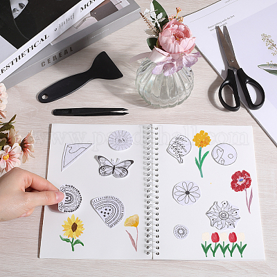 Блокнот для сбора наклеек формата А5 с отрывными листами на спирали AJEW-CP0007-84G-1