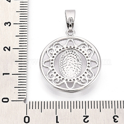 Латунные микропаве прозрачные подвески с фианитом KK-N268-53P-1