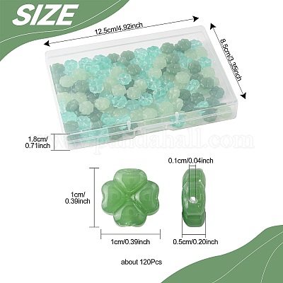 120шт 3 стиля прозрачные стеклянные бусины GLAA-FS0002-46-1