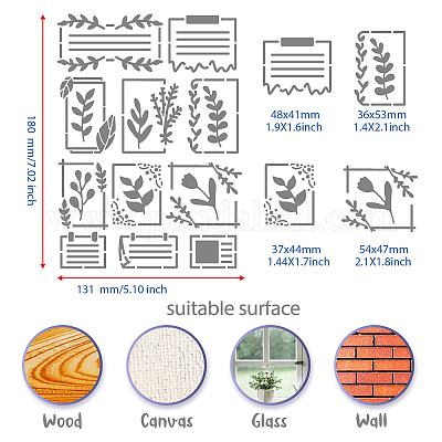 Трафареты для штампов из нержавеющей стали DIY-WH0289-026-1