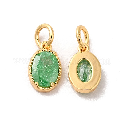 Настоящие 18к позолоченные латунные подвески с микропаве и кубическим цирконием KK-M243-07G-04-1