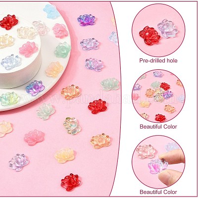 100 шт. набор стеклянных бусин для выпечки и лампворк GLAA-CJ0002-68-1