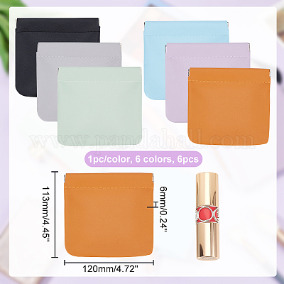 6 шт. кошелек для мелочи из искусственной кожи 6 цветов ABAG-PH0001-30-1