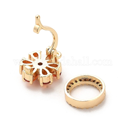 Застежка из латуни с фианитами KK-G484-01B-G-1