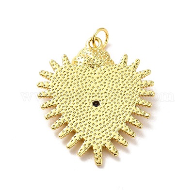 Подвески из латуни с эмалью в стойку KK-M230-27G-1