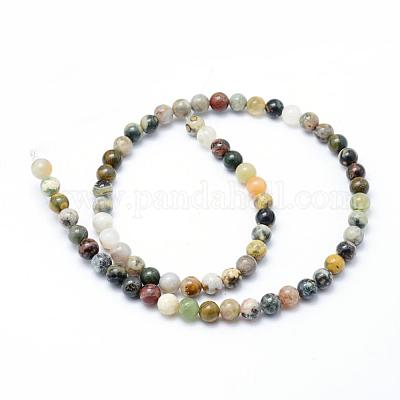 Океан Природный яшмы бисер нитей G-P326-06-6mm-1