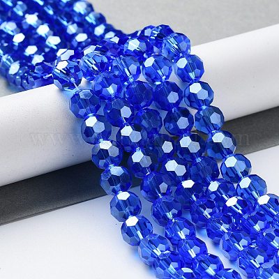 Гальванические стеклянные бусины EGLA-R015-8mm-6-1