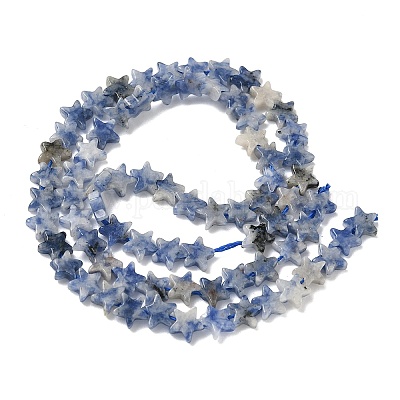 Натуральное синее пятно нитки из бисера яшмы&nbsp;G-F817-A12-01-1