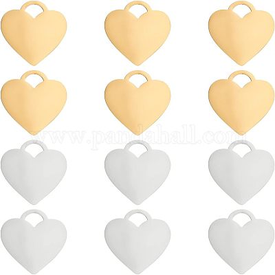 12 шт. подвески из нержавеющей стали 304 двух цветов STAS-UN0037-15-1