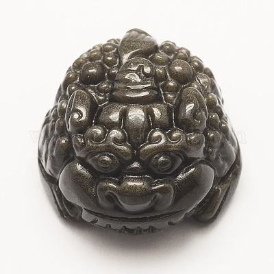 Натуральные золотистые обсидианные подвески&nbsp;G-G660-11-1