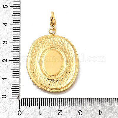 Овальные подвесные украшения из нержавеющей стали 304 с эмалью STAS-R159-47G-01-1