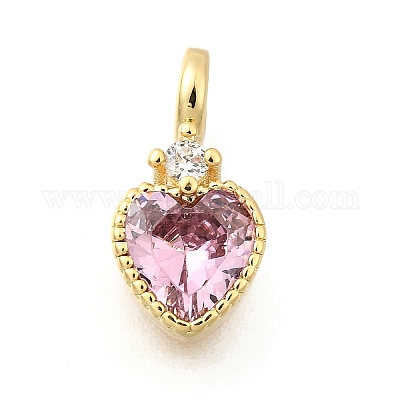 Латунь прокладывает кубические циркониевые прелести KK-Q097-03A-G-1