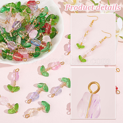 70шт 7 цвета стеклянный кулон PALLOY-AB00157-1