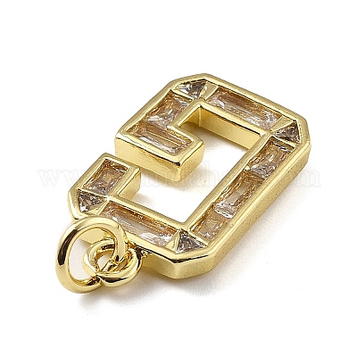 Латунные микро проложить кубического циркония подвески KK-V014-01G-07-1