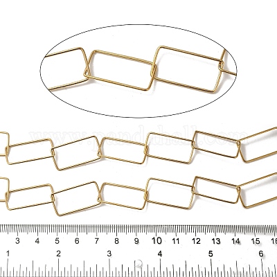 Ионное покрытие (ip) прямоугольные звенья цепи из нержавеющей стали 304 CHS-Q006-01G-1
