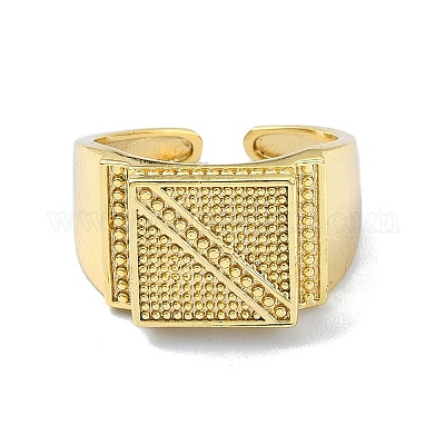 Латунные открытые кольца манжеты RJEW-B051-37G-1