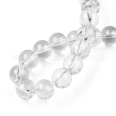Прозрачные стеклянные бусины гальваническим пряди GLAA-T032-T8mm-AA13-1